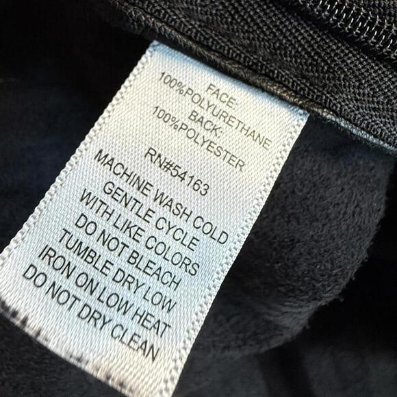 Metallic Pleated Faux Leather Midi Skirt Black Silver Tone XS - Picture 4 of 6